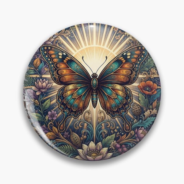 Item preview, Radiant Butterfly Botanical Sun designed and sold by DrAsmaaMohamed.