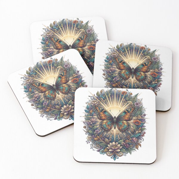 Item preview, Radiant Butterfly Botanical Sun designed and sold by DrAsmaaMohamed.
