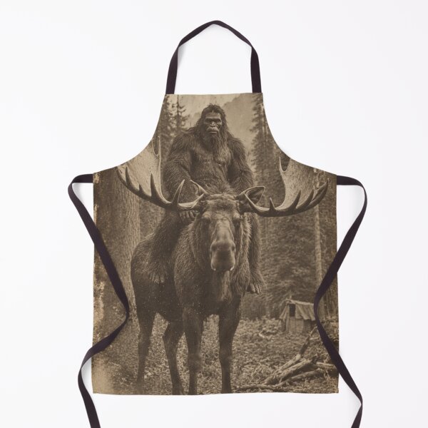 Item preview, Vintage Bigfoot Riding Moose – Cryptid Photo designed and sold by GSizzle1.