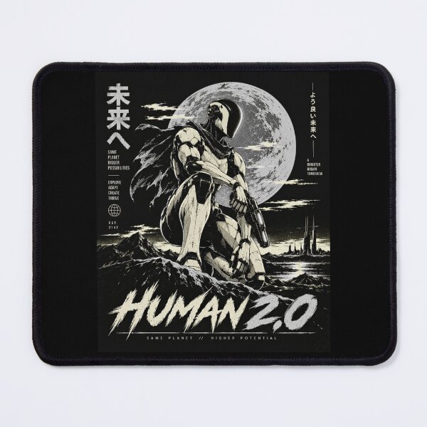 Item preview, Human 2.0 – Futuristic Humanoid Robot Cyberpunk Anime designed and sold by TEEJAMBOREE.