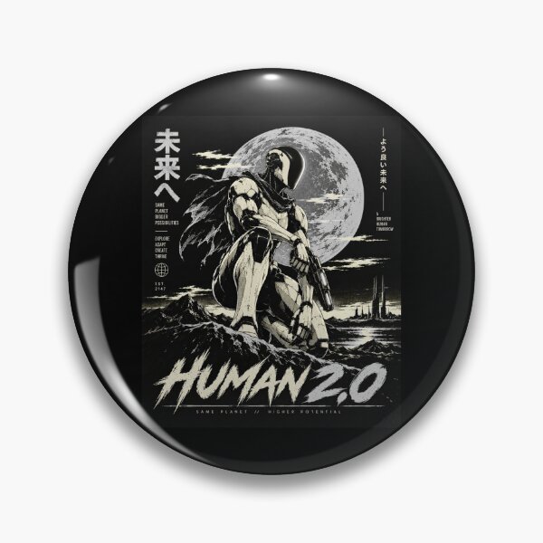 Item preview, Human 2.0 – Futuristic Humanoid Robot Cyberpunk Anime designed and sold by TEEJAMBOREE.
