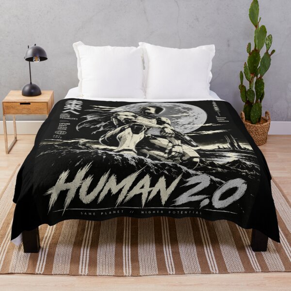 Item preview, Human 2.0 – Futuristic Humanoid Robot Cyberpunk Anime designed and sold by TEEJAMBOREE.