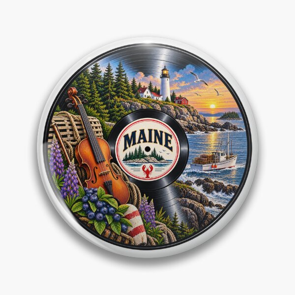 Item preview, Maine Vinyl Record designed and sold by Whimspired By Paxx.