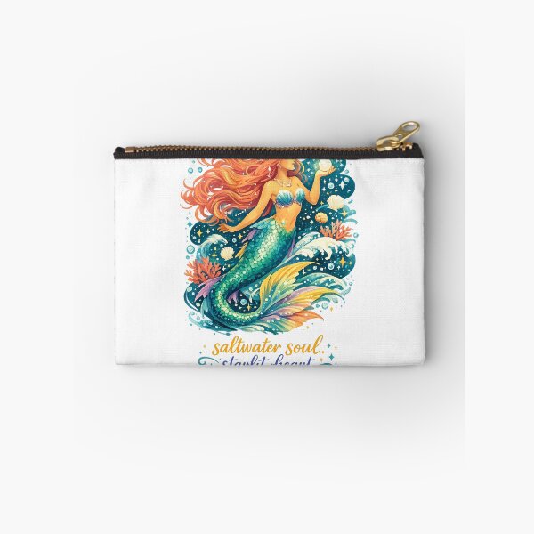 Item preview, Saltwater Soul Starlit Heart Mermaid Ocean Celestial Watercolor Art Design designed and sold by inkoutninja.