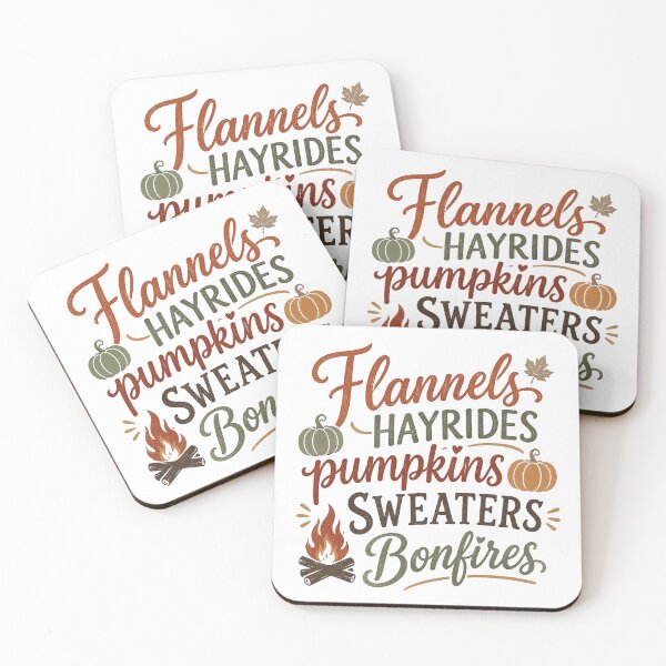 Item preview, Flannels Hayrides Pumpkins Sweaters Bonfires Fall designed and sold by gigizTz.