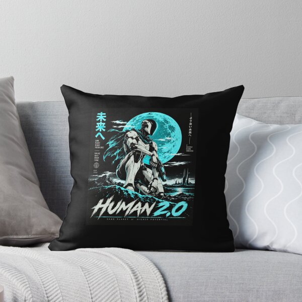 Item preview, Human 2.0 – Futuristic Humanoid Robot Cyberpunk Anime designed and sold by TEEJAMBOREE.
