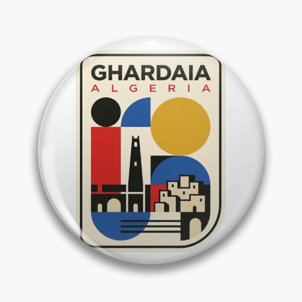 Item preview, Retro Ghardaia Bauhaus Geometric Skyline designed and sold by k3rstman1.