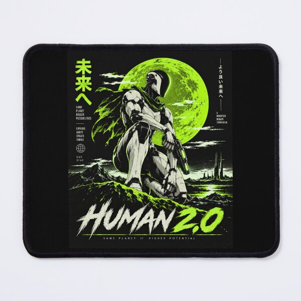 Item preview, Human 2.0 – Futuristic Humanoid Robot Cyberpunk Anime designed and sold by TEEJAMBOREE.