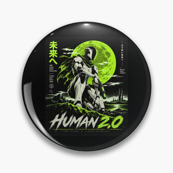 Item preview, Human 2.0 – Futuristic Humanoid Robot Cyberpunk Anime designed and sold by TEEJAMBOREE.