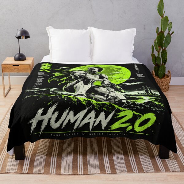 Item preview, Human 2.0 – Futuristic Humanoid Robot Cyberpunk Anime designed and sold by TEEJAMBOREE.