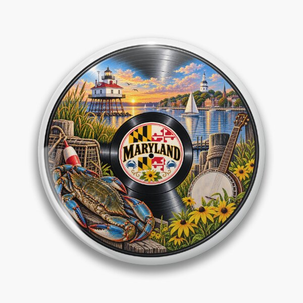 Item preview, Maryland Vinyl Record designed and sold by Whimspired By Paxx.