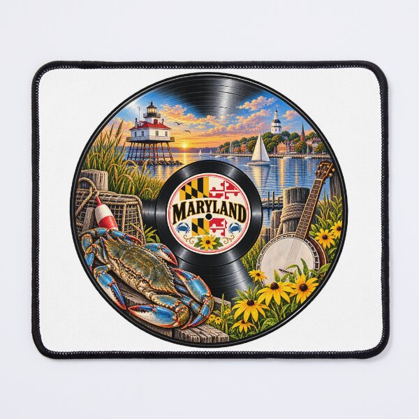 Item preview, Maryland Vinyl Record designed and sold by Whimspired By Paxx.