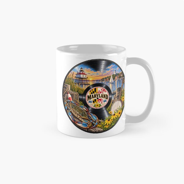 Artikelvorschau, Maryland Vinyl-Schallplatte entworfen und verkauft von Whimspired By Paxx.