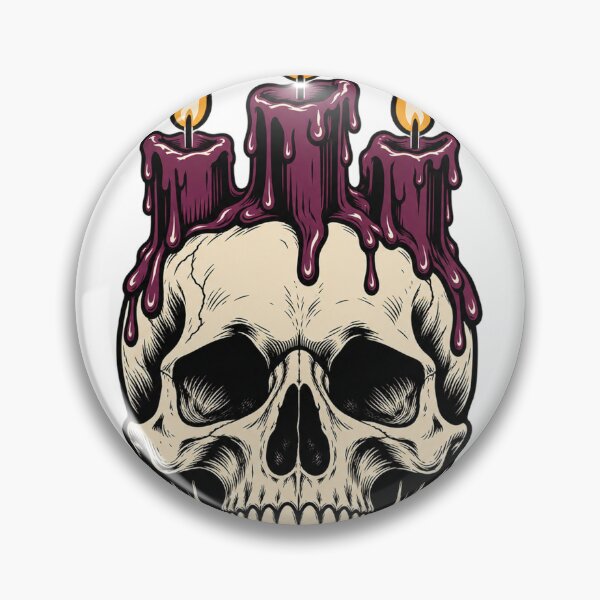 Item preview, Gothic Skull With A Candle Crown designed and sold by S06PMarketing.