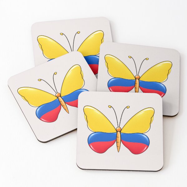 Item preview, Ecuador Flag Butterfly – Yellow Blue Red Ecuadorian Pride designed and sold by HO•Designs.