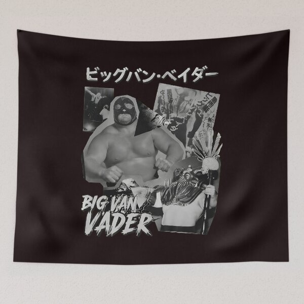 Item preview, Big Van Vader Retro Wrestling Collage Art designed and sold by ShophiaCrafts.