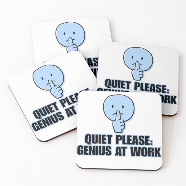 Item preview, Quiet Please: Genius at Work | Funny Office & Work Humor designed and sold by 22k Lab Studio.