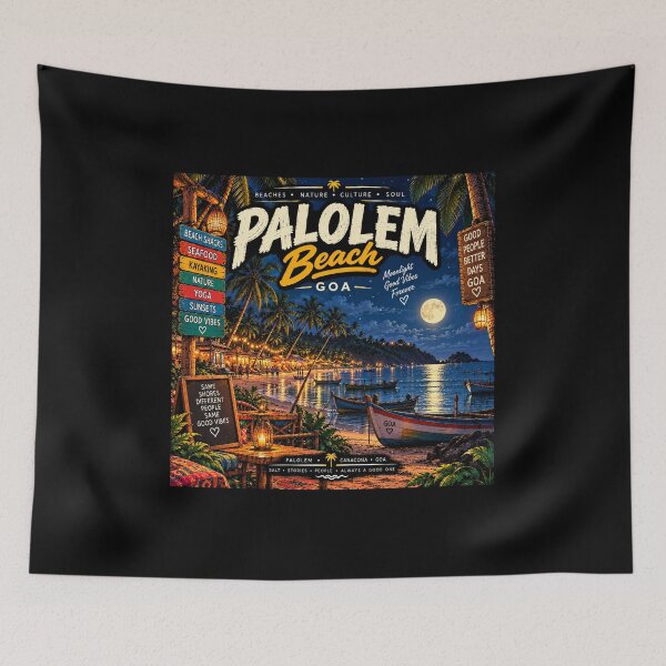 Item preview, Palolem Beach — Moonlight Good Vibes Forever designed and sold by Goanheartprints.