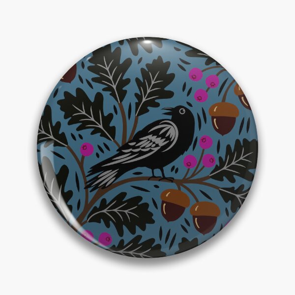 Item preview, Ravens in autumn oak trees designed and sold by Jennifer Ladd.