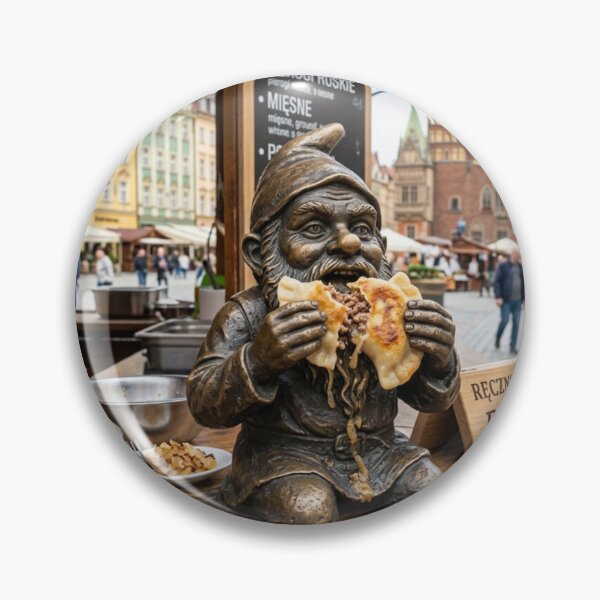 Item preview, Gnome Eating a Pierogi Art Print – Pierogi Lover Gift, Poland Travel Decor designed and sold by Purrfecta.