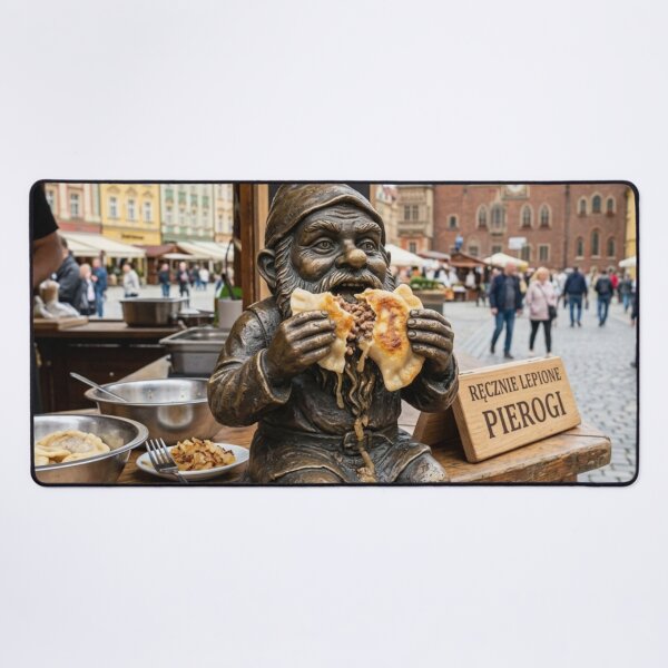 Item preview, Gnome Eating a Pierogi Art Print – Pierogi Lover Gift, Poland Travel Decor designed and sold by Purrfecta.
