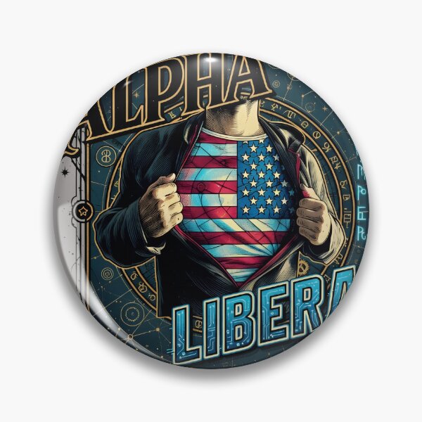 Item preview, Alpha Liberal Superhero American Flag Shirt-56 designed and sold by VanessReinecke.
