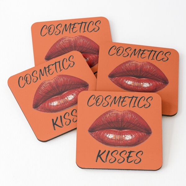 Item preview, Red Glossy Lips "Cosmetics Kisses" Makeup & Beauty Graphic designed and sold by Northern Glow Art.