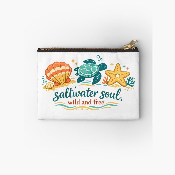 Item preview, Saltwater Soul Wild and Free Sea Turtle Coastal Ocean Beach Art Design designed and sold by inkoutninja.