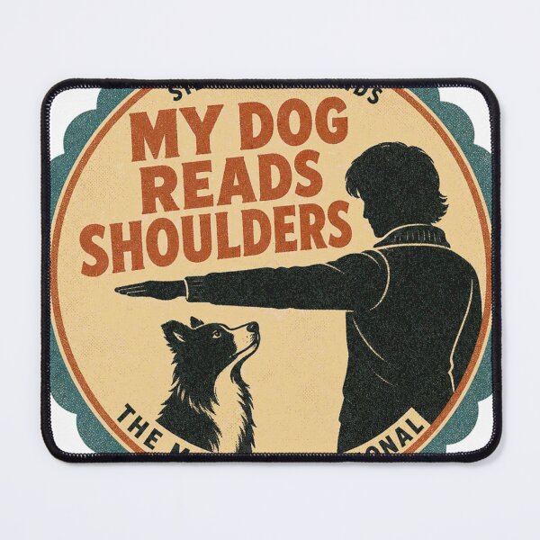 Item preview, My Dog Reads Shoulders Body Language Dog Sports Rosette designed and sold by BoosterShop.