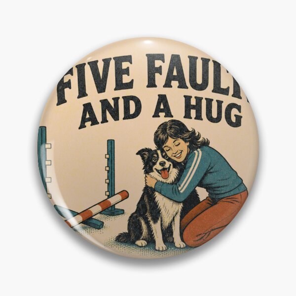 Item preview, Five Faults And A Hug Dog Sports Tournament Agility Rosette designed and sold by BoosterShop.