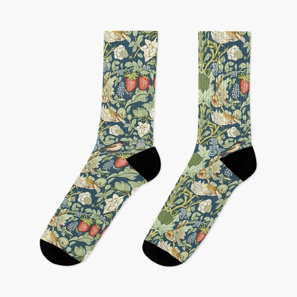 Aperçu de l'œuvre William Morris Strawberry Thief Green Teintes créée et vendue par PixDezines.