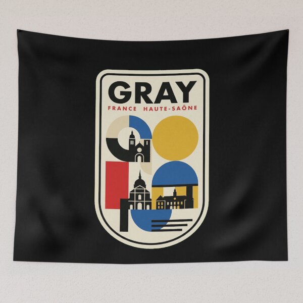 Item preview, Retro Gray Bauhaus Geometric Skyline designed and sold by k3rstman1.