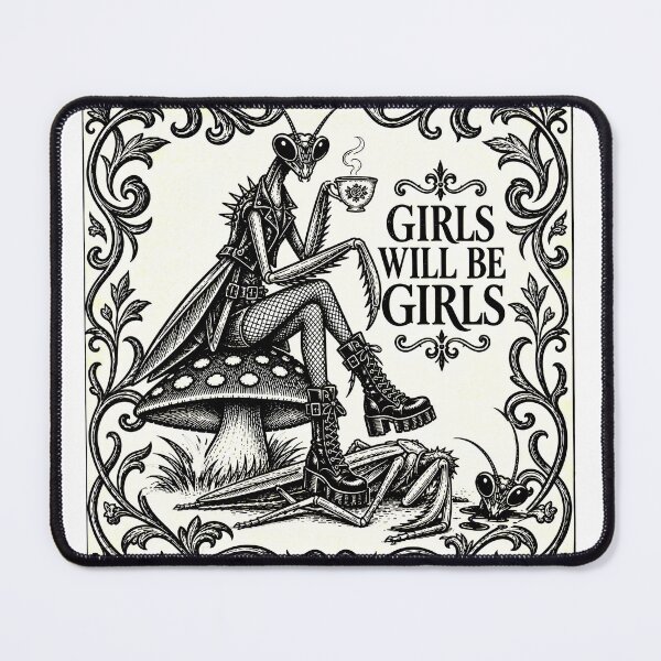Item preview, Girls Will Be Girls Praying Mantis designed and sold by VicAndSteam.