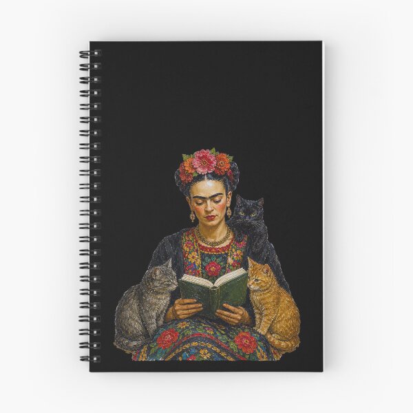Item preview, Frida Kahlo Reading With Cats designed and sold by TeeARTHY.