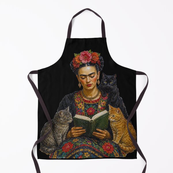 Item preview, Frida Kahlo Reading With Cats designed and sold by TeeARTHY.