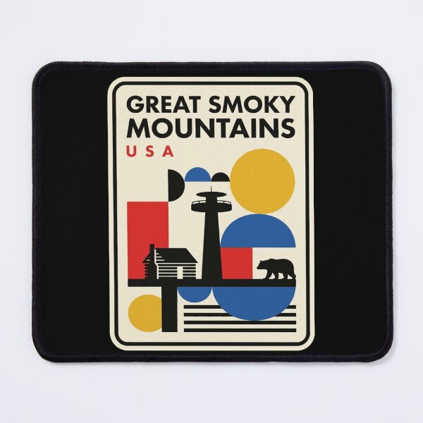 Item preview, Retro Great Smoky Mountains Bauhaus Geometric Skyline designed and sold by k3rstman1.