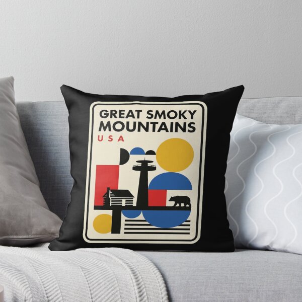 Item preview, Retro Great Smoky Mountains Bauhaus Geometric Skyline designed and sold by k3rstman1.