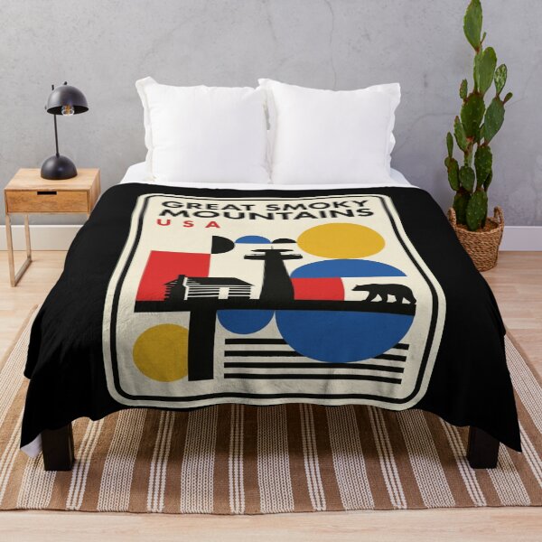 Item preview, Retro Great Smoky Mountains Bauhaus Geometric Skyline designed and sold by k3rstman1.