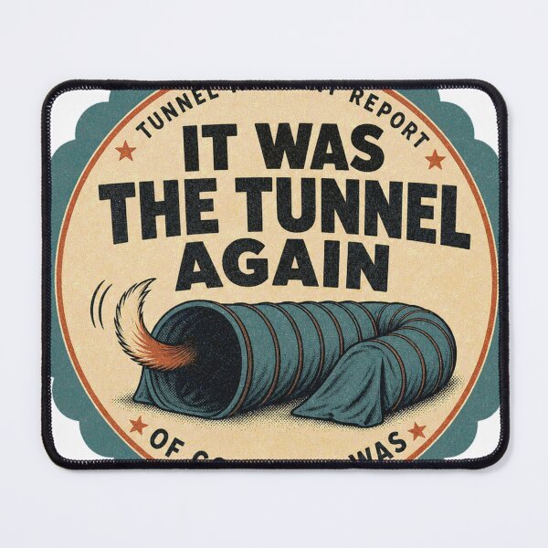 Item preview, It Was The Tunnel Again Funny Tunnel Dog Sports Rosette designed and sold by BoosterShop.