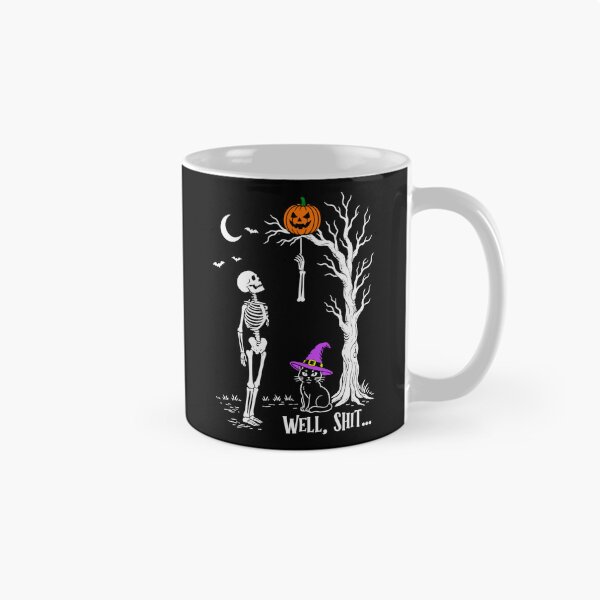 Item preview, Well Shit Skeleton, Funny Halloween Skeleton Cat designed and sold by gidel-sales.