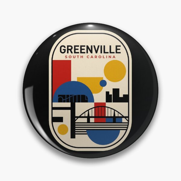 Item preview, Retro Greenville Bauhaus Geometric Skyline designed and sold by k3rstman1.