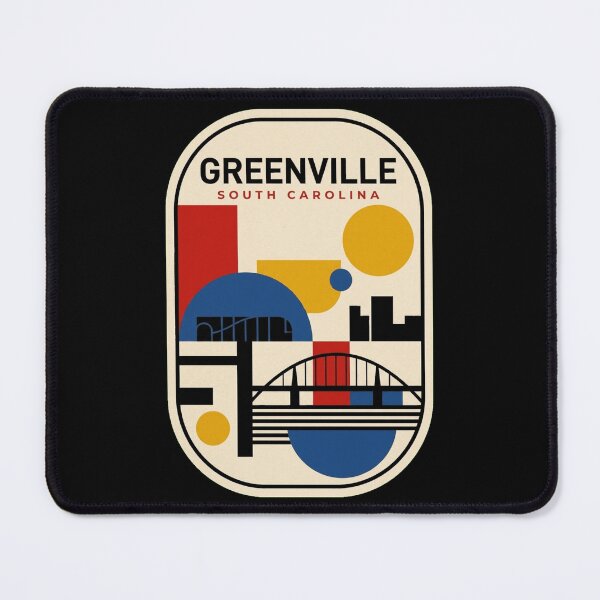 Item preview, Retro Greenville Bauhaus Geometric Skyline designed and sold by k3rstman1.