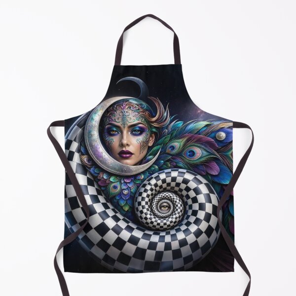 Item preview, . Combining whimsical Alice-in-Wonderland-style checkers with majestic peacock motifs designed and sold by KingsArtworx 2.