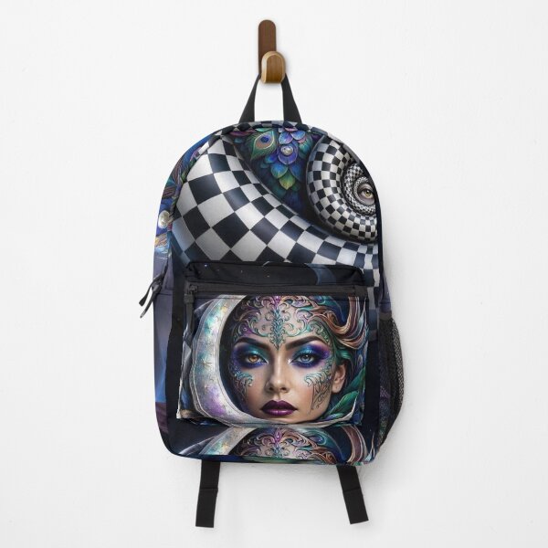 Item preview, . Combining whimsical Alice-in-Wonderland-style checkers with majestic peacock motifs designed and sold by KingsArtworx 2.