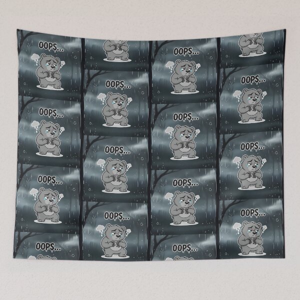 Item preview, OOPS... Sad Bear Broken Heart Cartoon designed and sold by Taridesign.