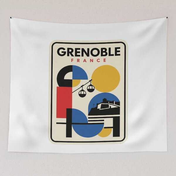 Item preview, Retro Grenoble Bauhaus Geometric Skyline designed and sold by k3rstman1.