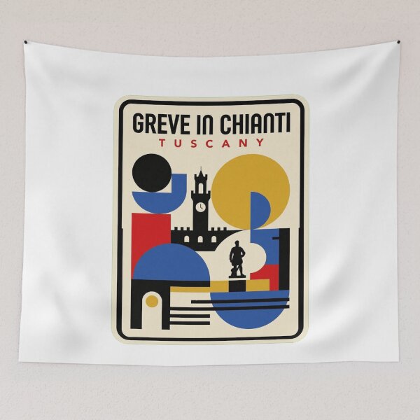 Item preview, Retro Greve In Chianti Bauhaus Geometric Skyline designed and sold by k3rstman1.