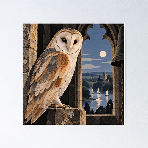 Item preview, Owl in the Steeple designed and sold by LittleDreamsCo.