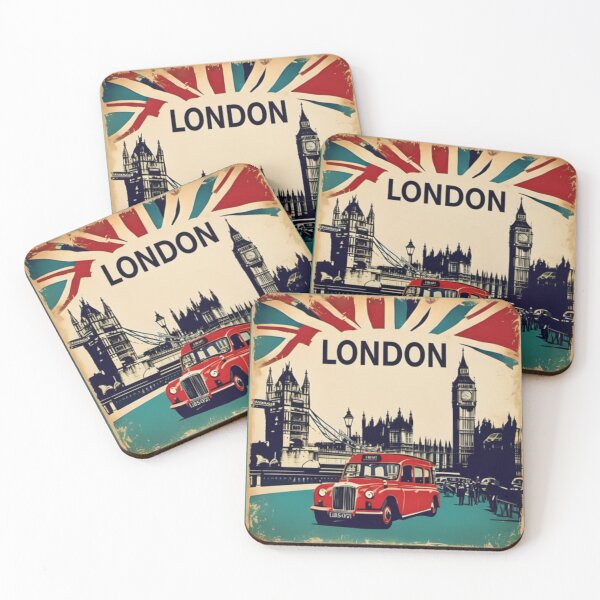 Item preview, London Red Taxi Vintage Travel Poster   designed and sold by Eclipse 3699.