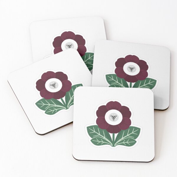 Item preview, Dark Red Flower With Green Leaves designed and sold by Owcomm.